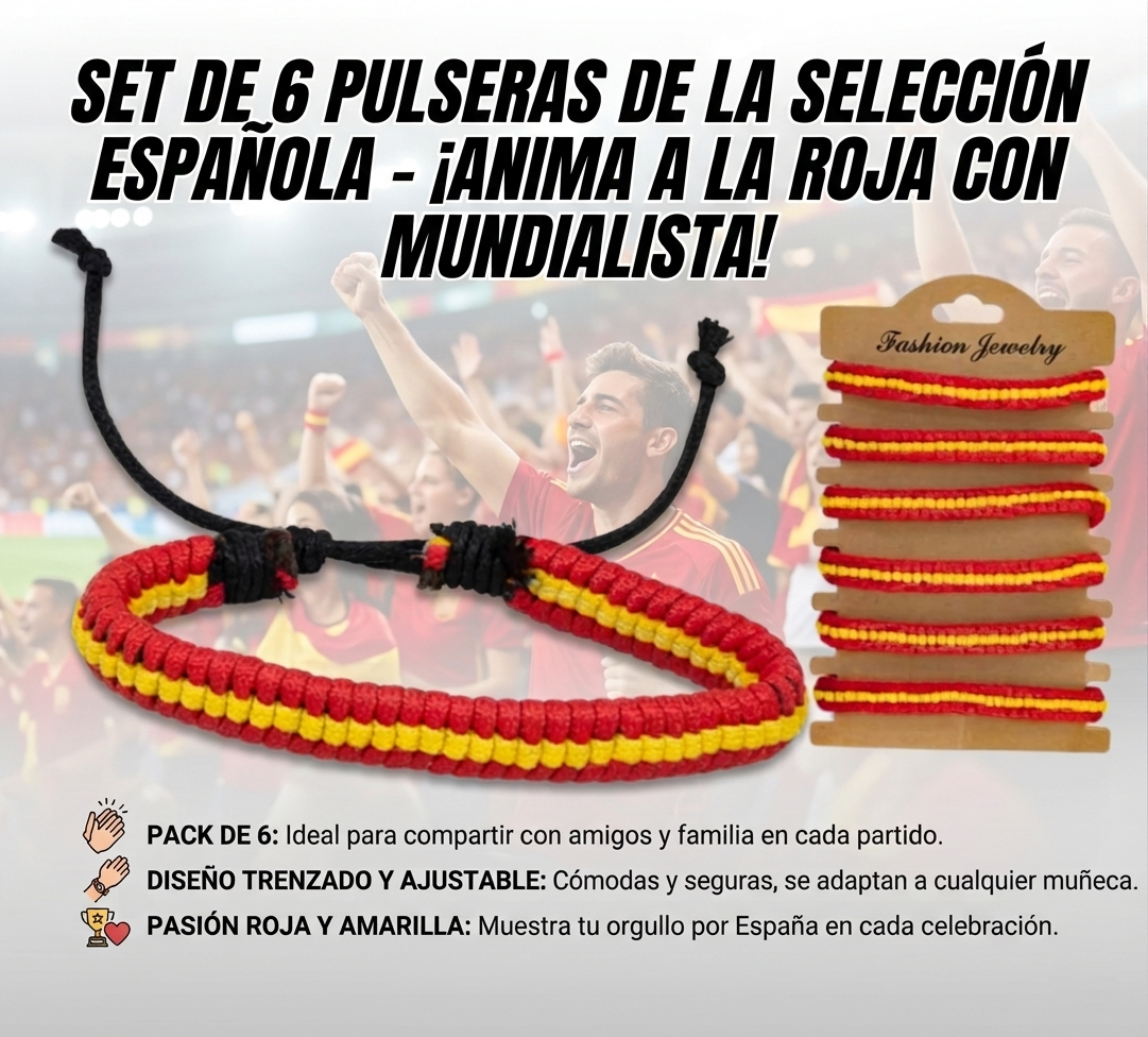 Pulseras España (6 Piezas)